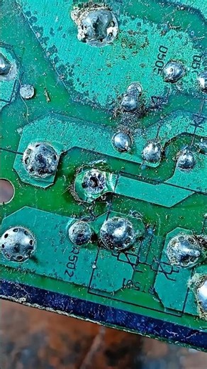 line pcb change with wire tips #repair #linepcb #electronic