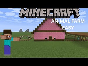 MINECRAFT EASY ANIMAL FARM TUTORIAL!