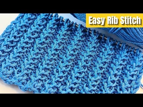 Easy Rib Stitch Knitting Pattern | Beginner Friendly Textured Knit Stitch | #knittingtutorial