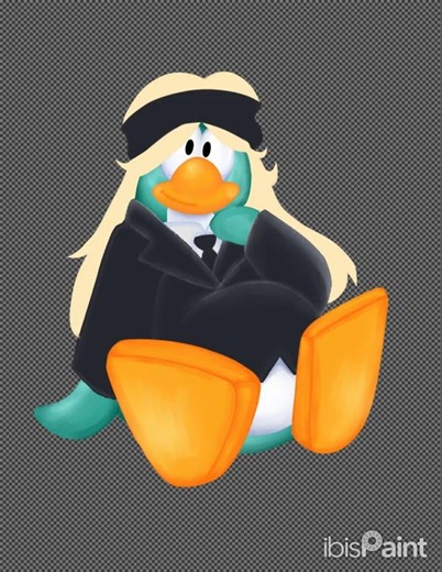 Speeddraw y Speedpaint de mi personaje de Club Penguin 🐧💙❄️