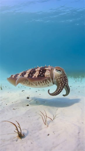 Watch this Amazing Cuttlefish Swimming on the Ocean Floor.#cuttlefishink#underwaterworld#marinelife