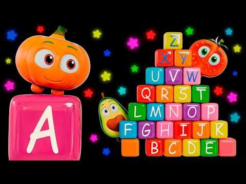 Learn the ABCs with Funky Fruits! | Baby Sensory Letters, Fun Animation & High Contrast
