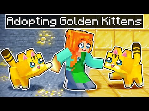 Adopting GOLDEN KITTENS in Minecraft!