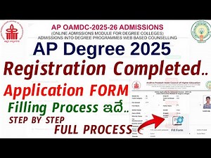 AP DEGREE 2025 ADMISSIONS PROCESS EXPLAINED? Registration Completed.. Application FORM వచ్చేసింది