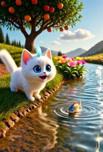 🌸 The Little Mountain Kitten and Her Flower House 🏔️🐱