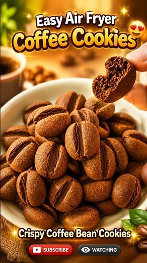 Easy Air Fryer Coffee Cookies | Crispy Coffee Bean Cookies