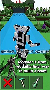 MONSTER X IN BUILD A BOAT! #babft #buildaboat #roblox #shorts #gojira #finalwar #monsterx #godzilla