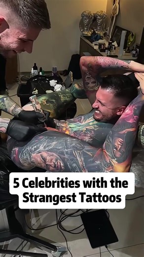 5 Celebrities with the Strangest Tattoos#usa #celebrity #hollywood #tattoo #fyp