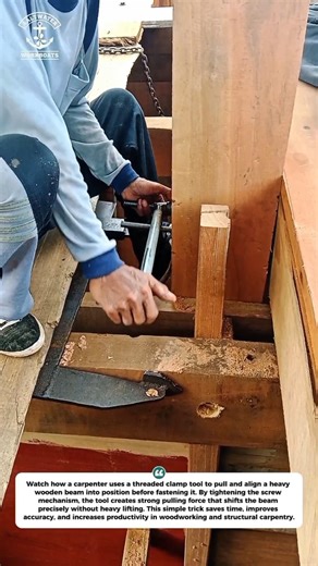 Smart Clamp Trick to Align Heavy Wood Beam Fast | Carpenter Hack