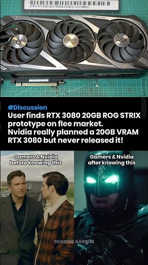 User finds RTX 3080 20GB ROG STRIX prototype on flee market