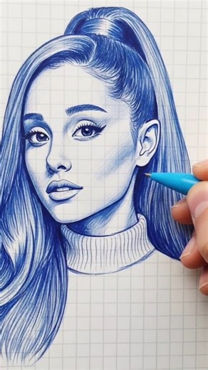 🎨 I Drew Ariana Grande… This Took HOURS 😳 #Shorts #shorts #arianagrande #girl
