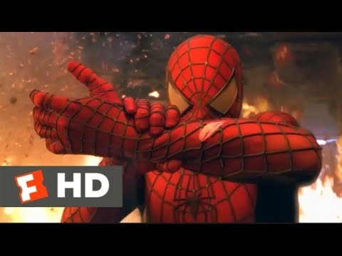 Spider-Man (2002) Spider-Man vs Green Goblin House Fire Fight Scene | HD Fandango MovieClips