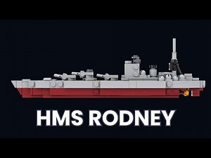 LEGO HMS Rodney Battleship MOC [1:1000] [221 Parts]