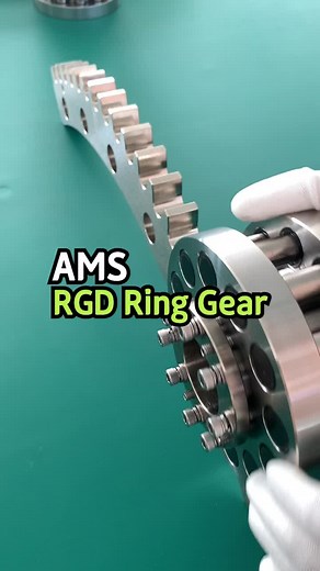 AMS RGD Ring Gear The AMS RGD ring gear is a zero-backlash product with no cumulative error, allowing infinite connectivity without size limitations. #Ringgear #リングギア #Ringzahnrad #링기어