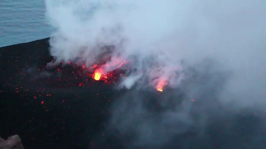 Stromboli Live Webcam from Volcano Craters