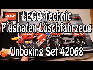 Unboxing LEGO Flughafen-Löschfahrzeug (Technic Set 42068 Review deutsch Teil 1)