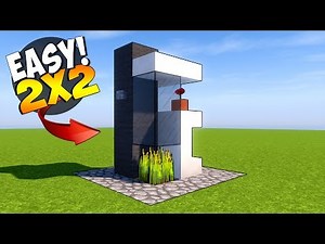 Minecraft: 2x2 Modern House Tutorial ( Smallest Minecraft House Ever!)