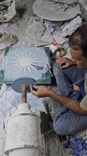 Selenite Rectangular Table Top | Sunburst Mosaic, Modern Elegance - Etsy UK