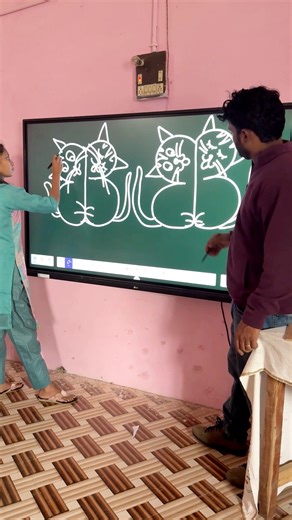 How to draw cat on smart board for beginners | AP Drawing