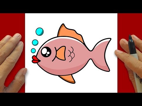 How to Draw a FISH Step By Step 🐟 – Simple Line Art | Easy Kawaii Fish Drawing