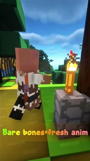 bare bones+fresh animation 😍 #minecraft #texturepvp #minecraftshorts #modpack #gaming