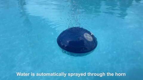 Blufree Bluetooth Pool Speaker with Colorful Light, Portable Floating Pool Speaker IP68 Waterproof,Built-in Mic, Floatable Crystal Clear Sound Wireless Bluetooth Hot Tub Speakers for Pools Spa Outdoor