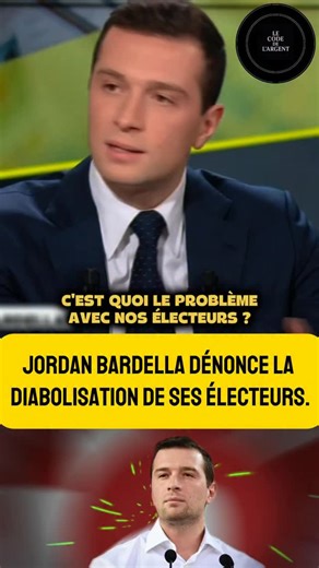 🇫🇷 Jordan Bardella dénonce la diabolisation de ses électeurs #JordanBardella #DébatPolitique #Démocratie #Médias #PolitiqueFrançaise | Le code de l’argent