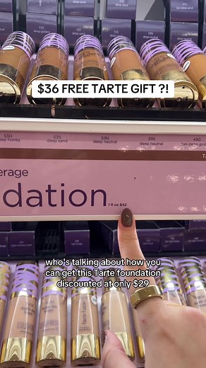 $49 OFF this bundle ?! grab it before your shade sells out !! @tarte cosmetics #tarte #tartecosmetics #tartebundles #foundation #hydrating foundation #agingskin #matureskinnakeuptips #foundationbrush #airbrushmakeup #fullcoveragefoundation #facetape #facetapefoundation #makeuptutorial #makeuptutorials how to pick foundation shade how to pick tarte shape tape shade tarte shade matcher tarte shade finder Sale mentioned is active at the time this video was posted. Prices subject to change at any ti