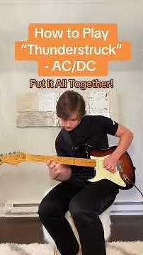 How to Play “Thunderstruck” - AC/DC ⚡️ #guitartok #guitartutorial #guitar #musiciansoftiktok #fyp