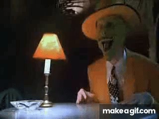Excited Wolf Howl scene from "The Mask" with Jim Carrey on Make a GIF