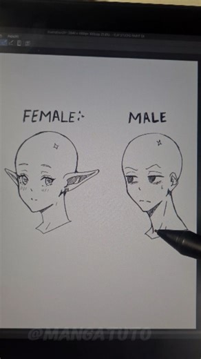 Manga Tuto on Instagram: "How to draw 3/4 view Head Tutorial ✏️ #art #drawing #illustration #anatomy #drawing #artwork #shorts #sketch #tutorial #manga #sketch #anatomy #clipstudiopaint #procreate #ibispaint #howtodraw"