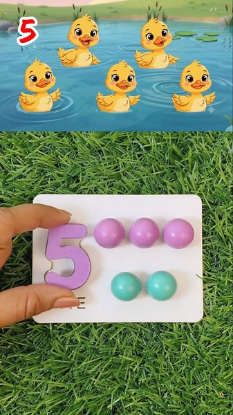 Let's Count 1–5 with Cute Ducks | Five Little Ducks #cocomelon #toddlerlearning #shorts