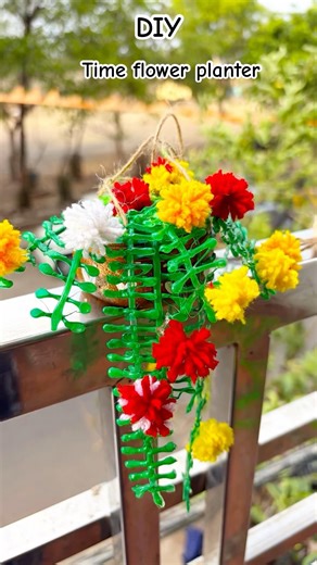 DIY Time Flower Planter #crafting #shortsviral #shorts #homedecor #asethetic #diy #handmade #craft