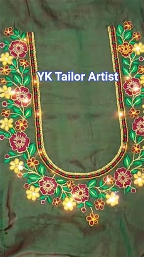 Elegant thread embroidery design #blousedesigns #yktailorartist #fashion #blouse