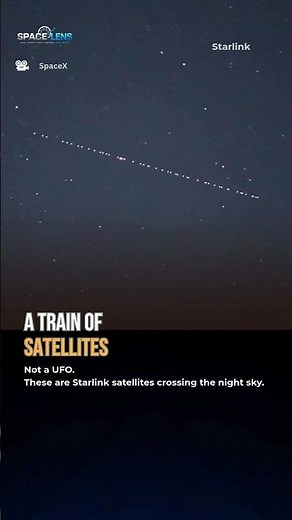 These are Starlink satellites crossing the night sky. #spacexstarship #space #starlink