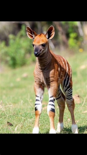 Okapi Baby: A Hidden Forest Wonder 🦓🌿