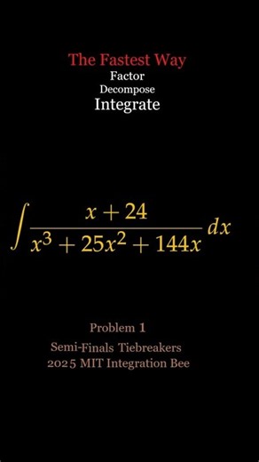 The Fastest Way to Solve This MIT Rational Integral: Factor & Partial-Fractions