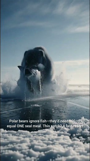 Why Polar Bears Don’t Hunt Fish 😳🐻‍❄️