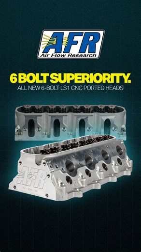 ⚠️ AFR OFFERS NEW 6-BOLT SUPERIORITY FOR LS1 ENGINE BUILDS ⚠️ AFR’s new permanent mold castings for the 230cc and 245cc 6-bolt LS cylinder heads offer a serious performance upgrade with tighter dimensional control, improved strength and cleaner ports right out of the box. The 6-bolt configuration offers critical clamping force for superior gasket life and stability for high RPM, big cube & power adder builds. ​Options are available for the new cylinder head with the 230cc being offered with 62cc