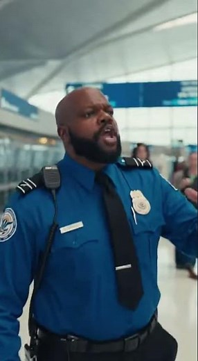 A pigeon steals a boarding pass and runs away from security.