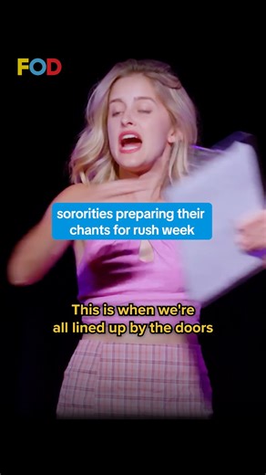 Sorority sister Kylie Brakeman has a new chant for Bid Day! . #greeklife #recruitment #gogreek #rushtok #comedy #improv #acting | Funny Or Die