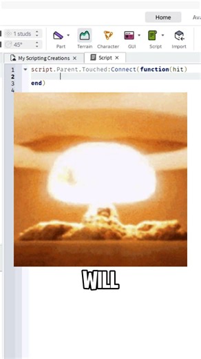 Touch Explosion Script in Roblox Studio!