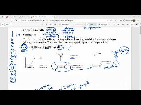 IGCSE Chemistry: Salt preparation revision