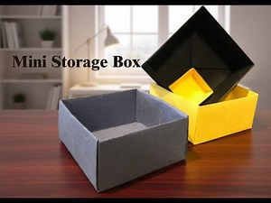 DIY Mini Paper Box - Easy Origami Storage Box Tutorial!