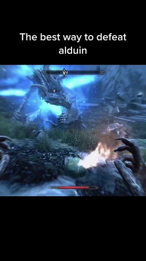 This will always be my favourite way to beat alduin #skyrim