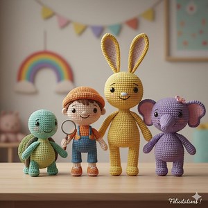 Beginner Crochet Patterns | Easy Amigurumi Toys | 4 Cute Crochet Animals | Step by Step Guide | Digital Download - Etsy Canada