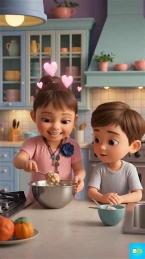 When Kids Help in the Kitchen... 😂 #Shorts GTS_Cartoon #FunnyAnimation #Animation #Cartoons