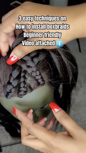 How to install boxbraids: 3 different techniques #diyhairstyle #hairstyle #braids