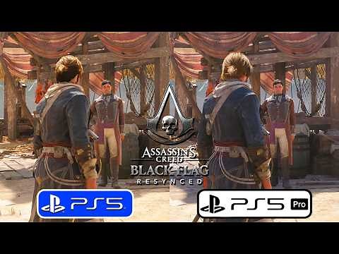 Assassin's Creed Black Flag Resynced - PS5 vs PS5 PRO Graphics & Frame Rate Comparison