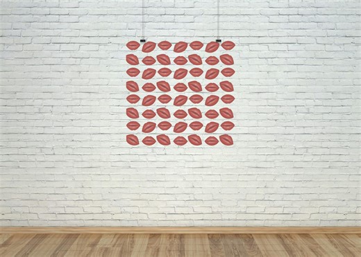 Hand-drawn Lips Seamless Pattern – Valentine’s Day Illustration | PNG JPEG PDF | Commercial Use - Etsy